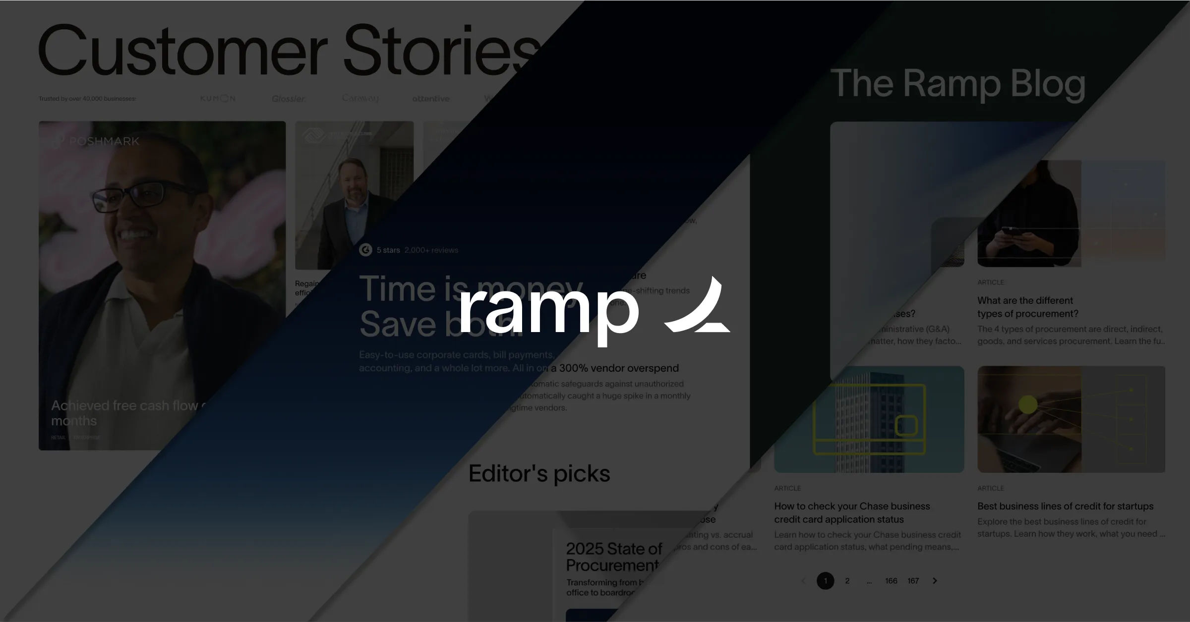 Ramp's website migrated from Webflow to Sanity by ContentWrap